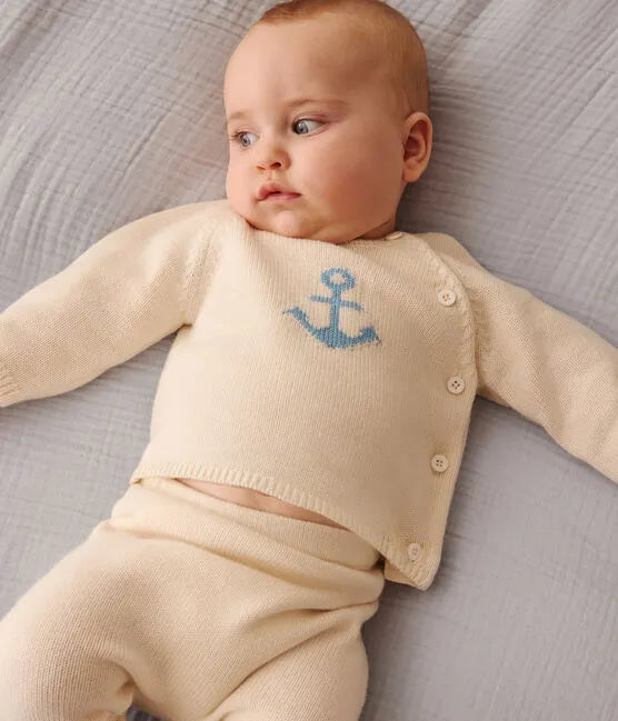 Petit Bateau Baby Knit Set with Anchor