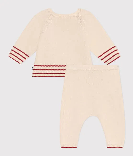 Petit Bateau Baby Knit Set with Stripes