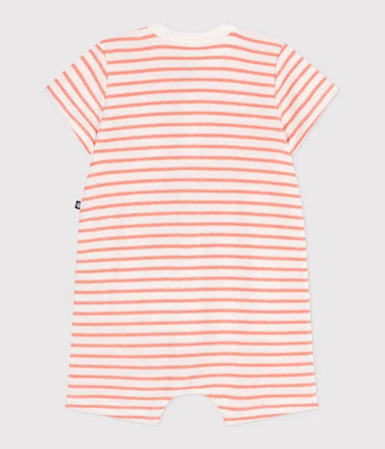 Petit Bateau Short Sleeve Terry Romper