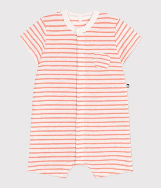 Petit Bateau Short Sleeve Terry Romper