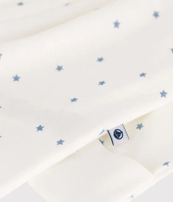 Petit Bateau Baby Boy Zip Romper - Stars with Collar