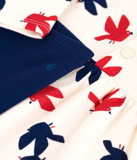 Petit Bateau Baby Bird Print Dress and Leggings