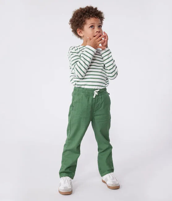 Petit Bateau Boy Pants - Green