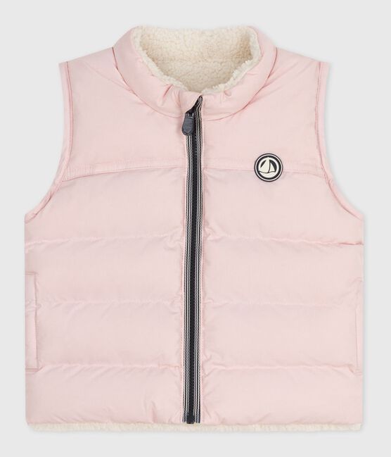 Petit Bateau Baby Reversible Vest - Light Pink