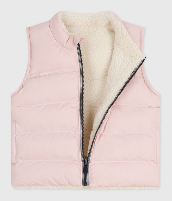 Petit Bateau Baby Reversible Vest - Light Pink