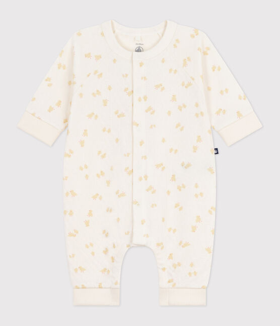 Petit Bateau Baby Long Sleeve Chick Print Romper