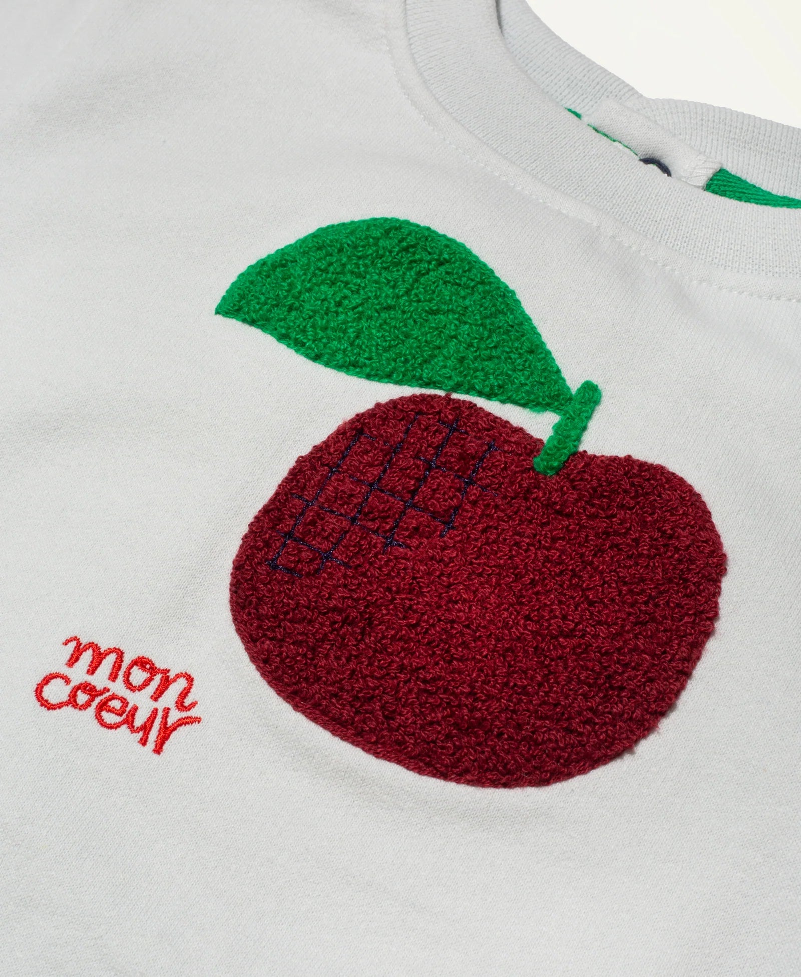 Mon Coeur Recycled Cotton Apple Baby Sweatshirt