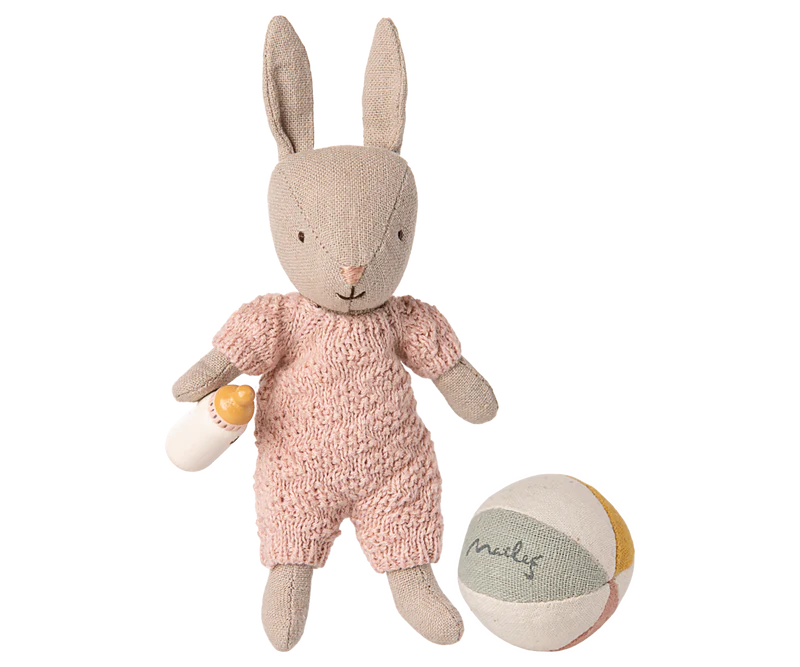 Maileg Rabbit Set, Micro - Sand - Rose
