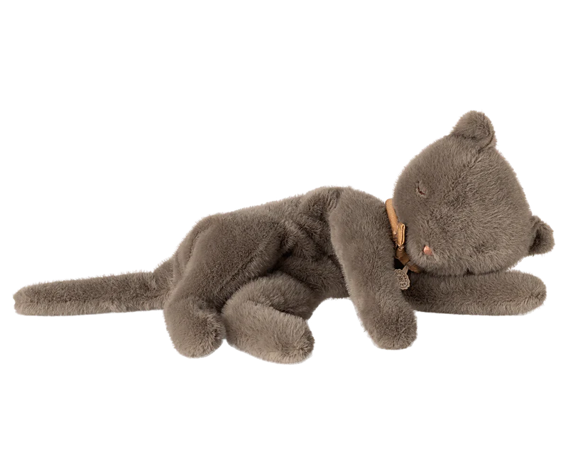 Maileg Sleeping Kitten Plush, Medium - Grey