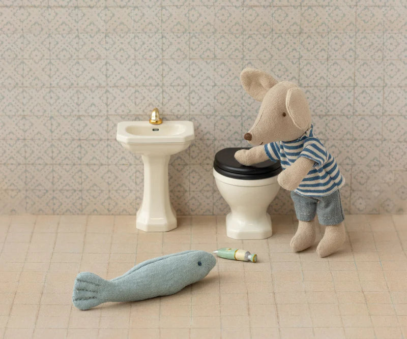 Maileg Bathroom Sink, Mouse - Off-White
