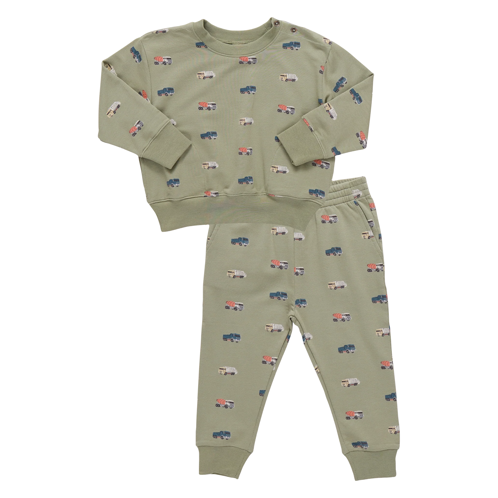 Coop Kids by PC - Baby Jax Jogger Set - Trucks Green