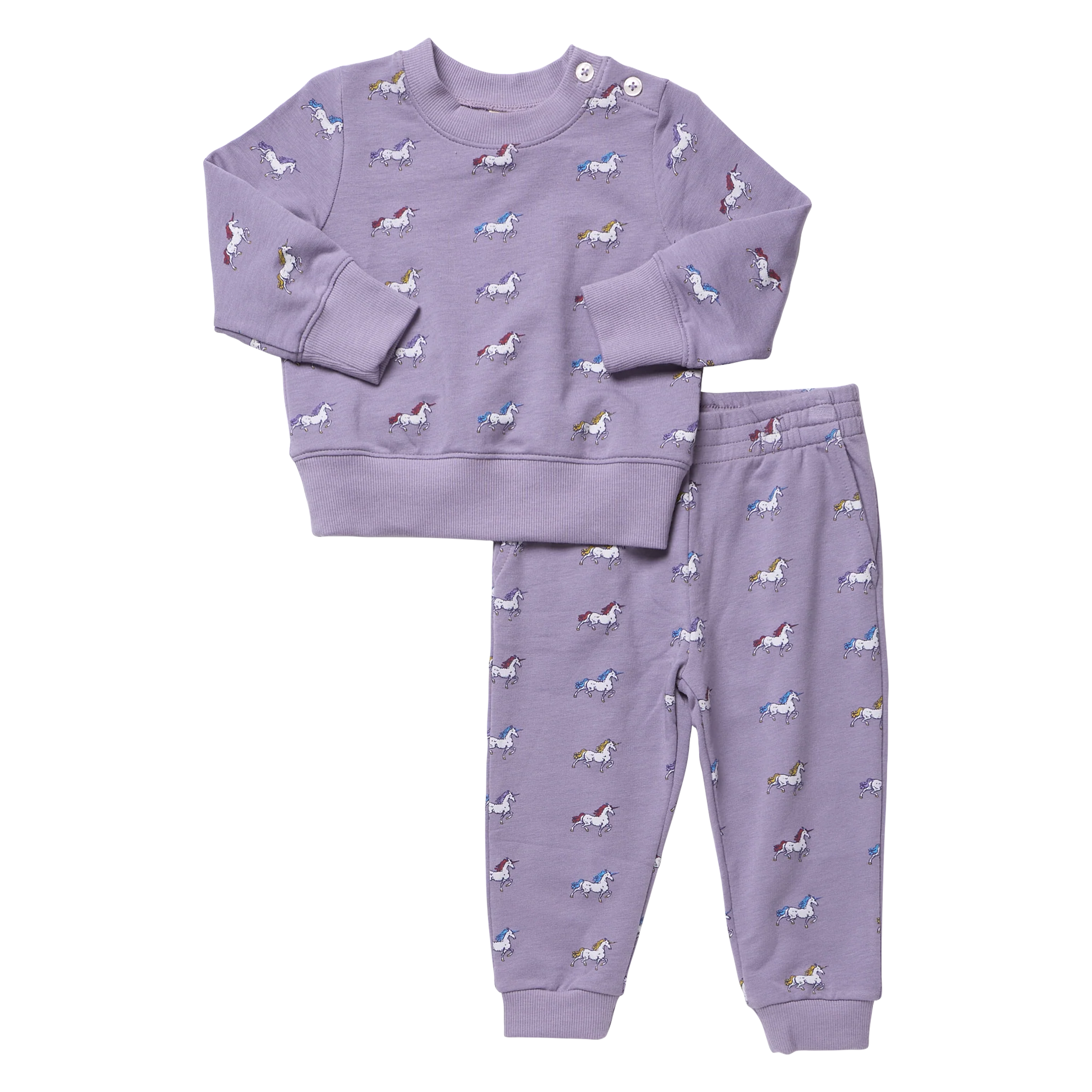 Coop Kids by PC Baby Jax Jogger Set - Rainbow Unicorns