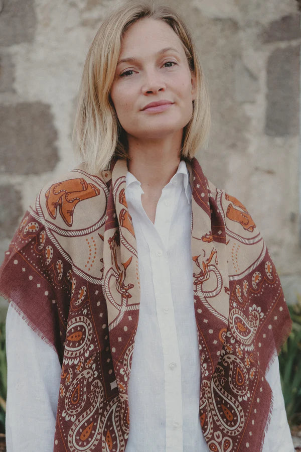 Maison Lecomte Flament Womens Capuccino Rodeo Scarf