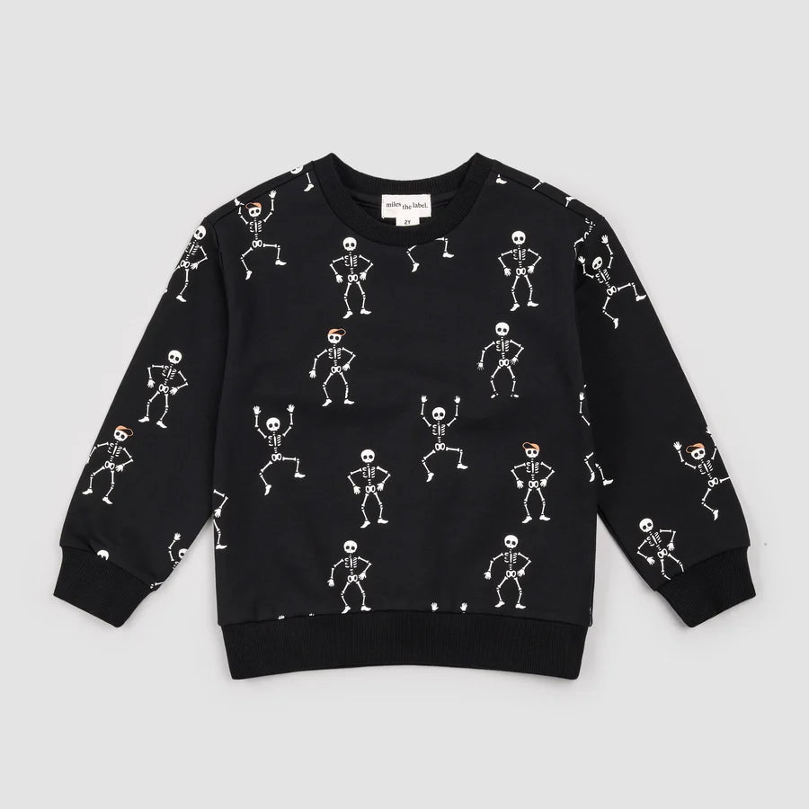 Miles the Label Dancing Glow-in-the-Dark Skeletons Sweatshirt