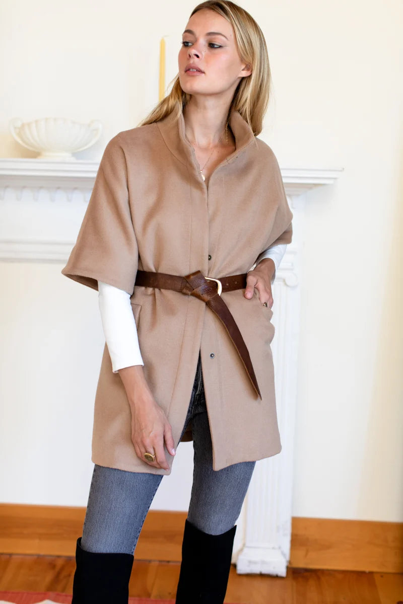 Emerson Fry Layering Jacket - Camel Wool Cashmere