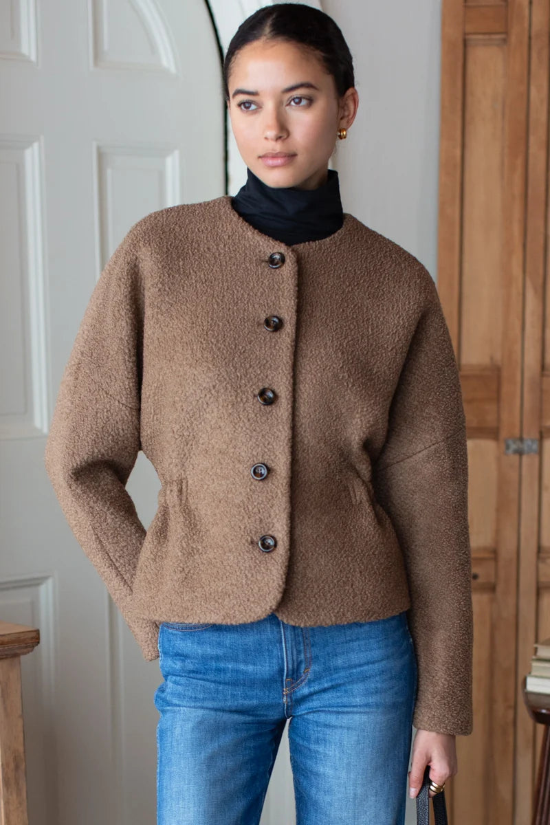 Emerson Fry Atelier Cinch Jacket - Camel Boucle