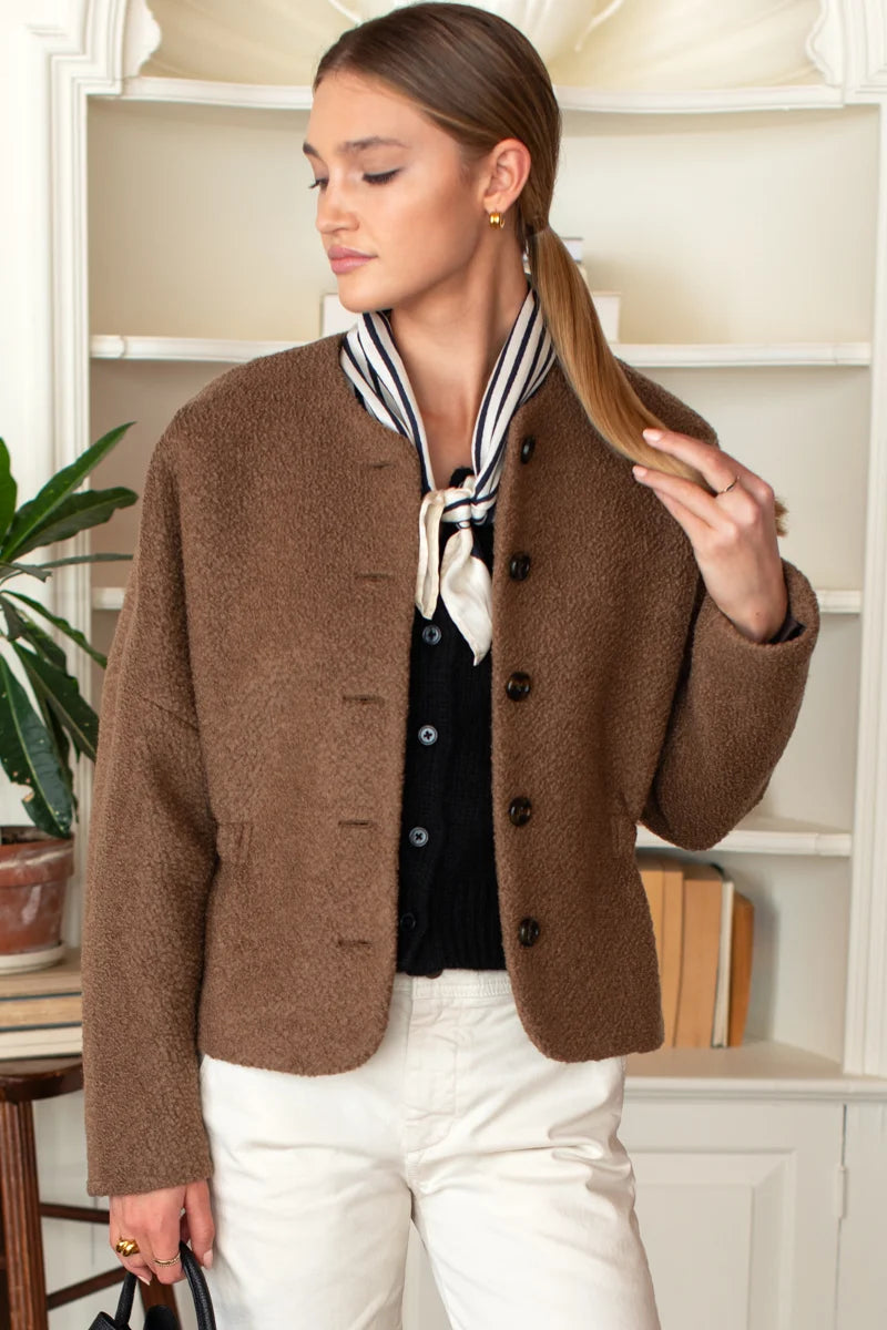 Emerson Fry Atelier Cinch Jacket - Camel Boucle