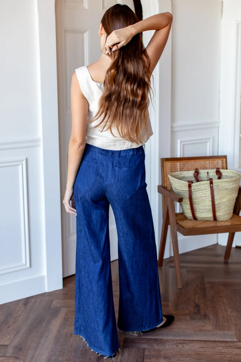 Emerson Fry Tulip Wide Leg - Indigo Hemp Organic