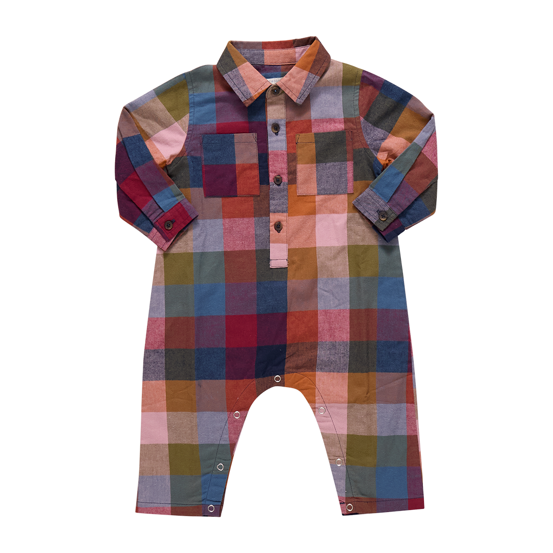 Pink Chicken Baby Boys Easton Jumper - Harvest Check