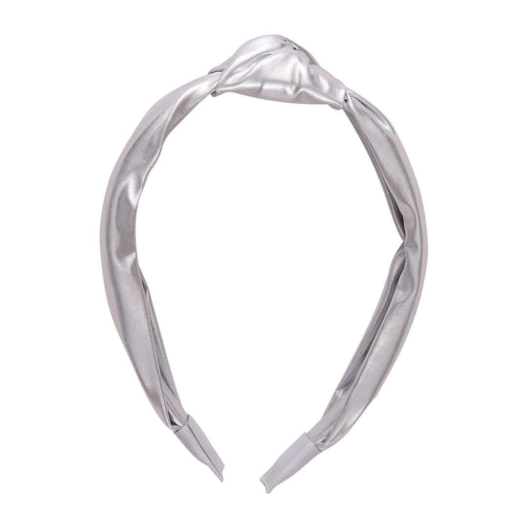 Pink Chicken Lame Holly Headband - Silver