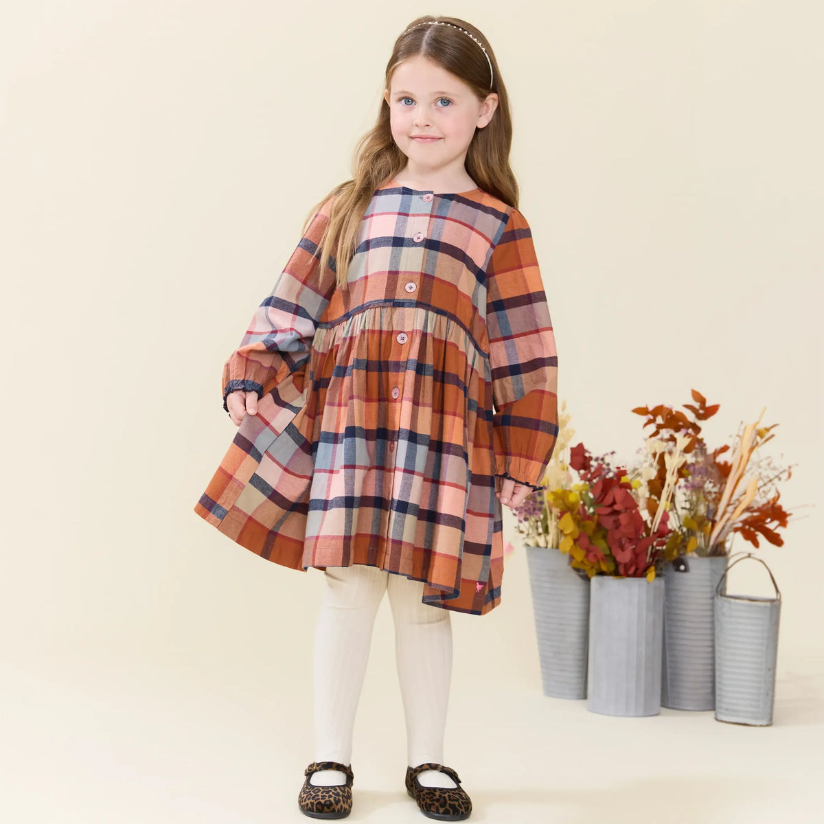 Pink Chicken Girls Mae Dress - Hayride Plaid