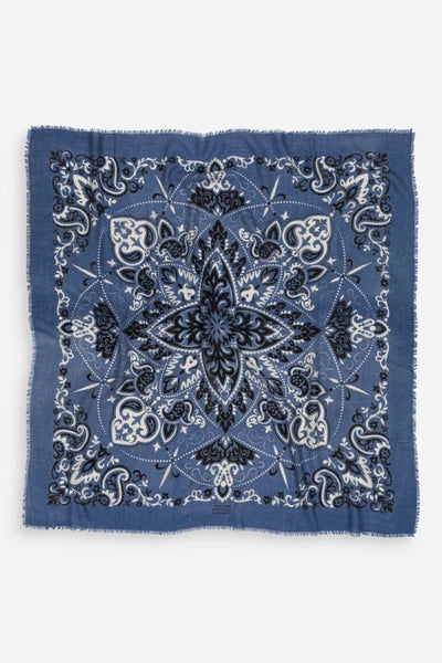 Maison Lecomte Flament Bandana Blue Granite WC Scarf