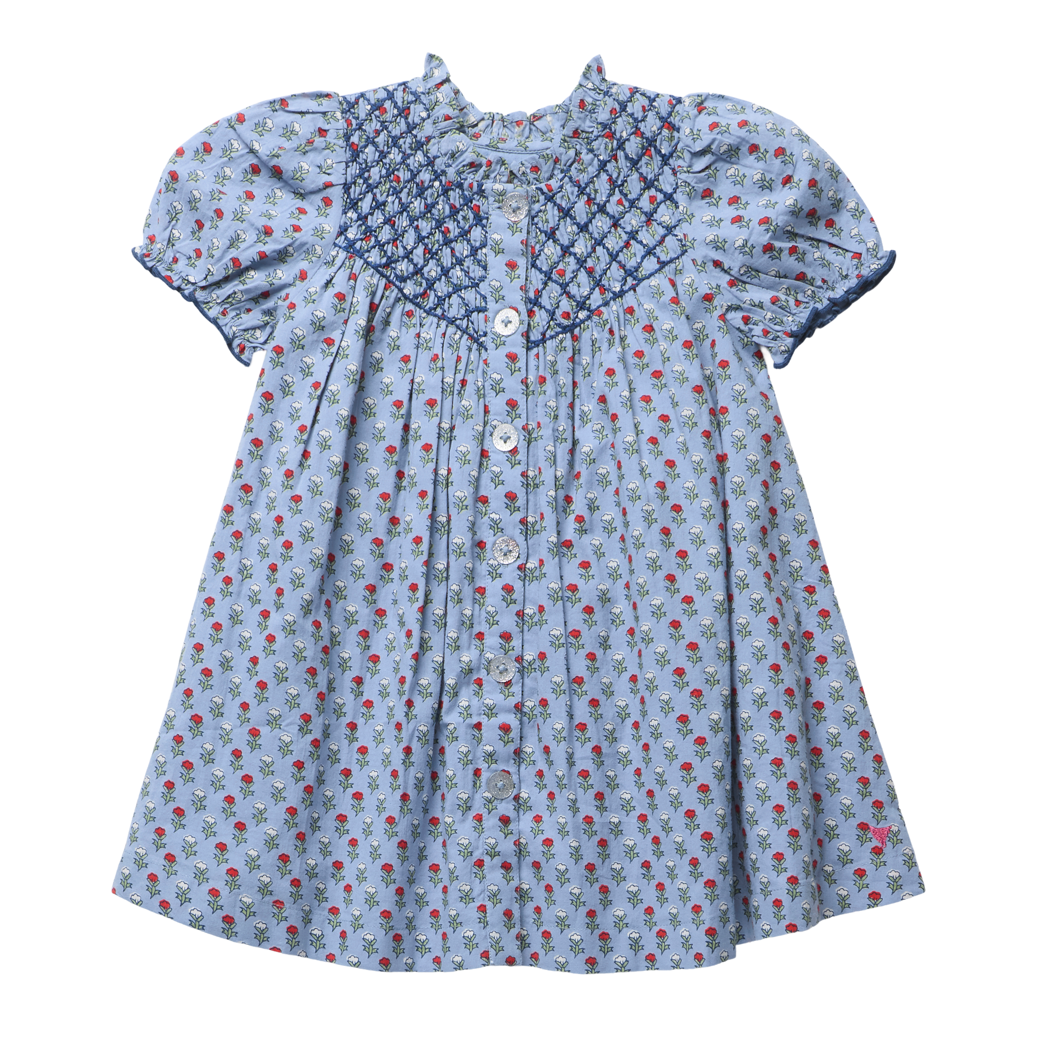 Pink Chicken Girls Lucia Dress - Light Blue Carnation