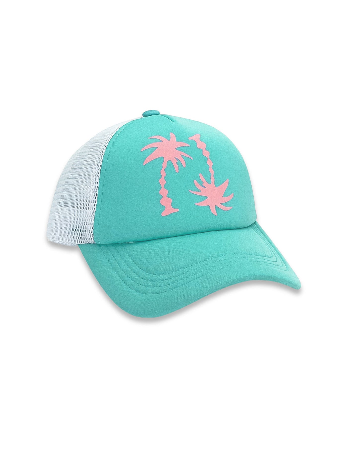 Wavy Palm Trucker Hat - Cockatoo