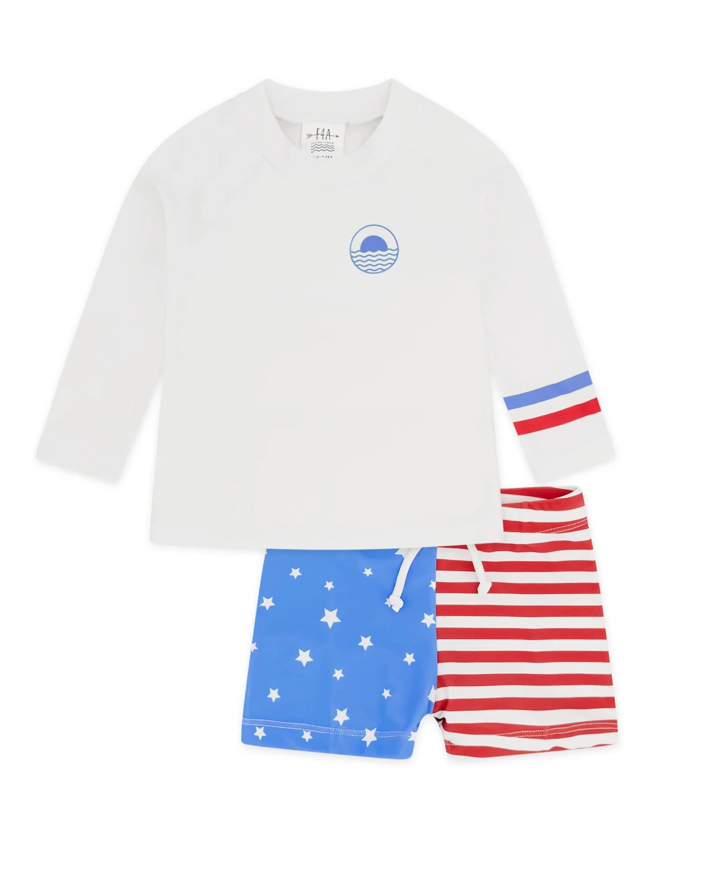 Baby Surfs Up Rashguard Set - Stars and Stripes