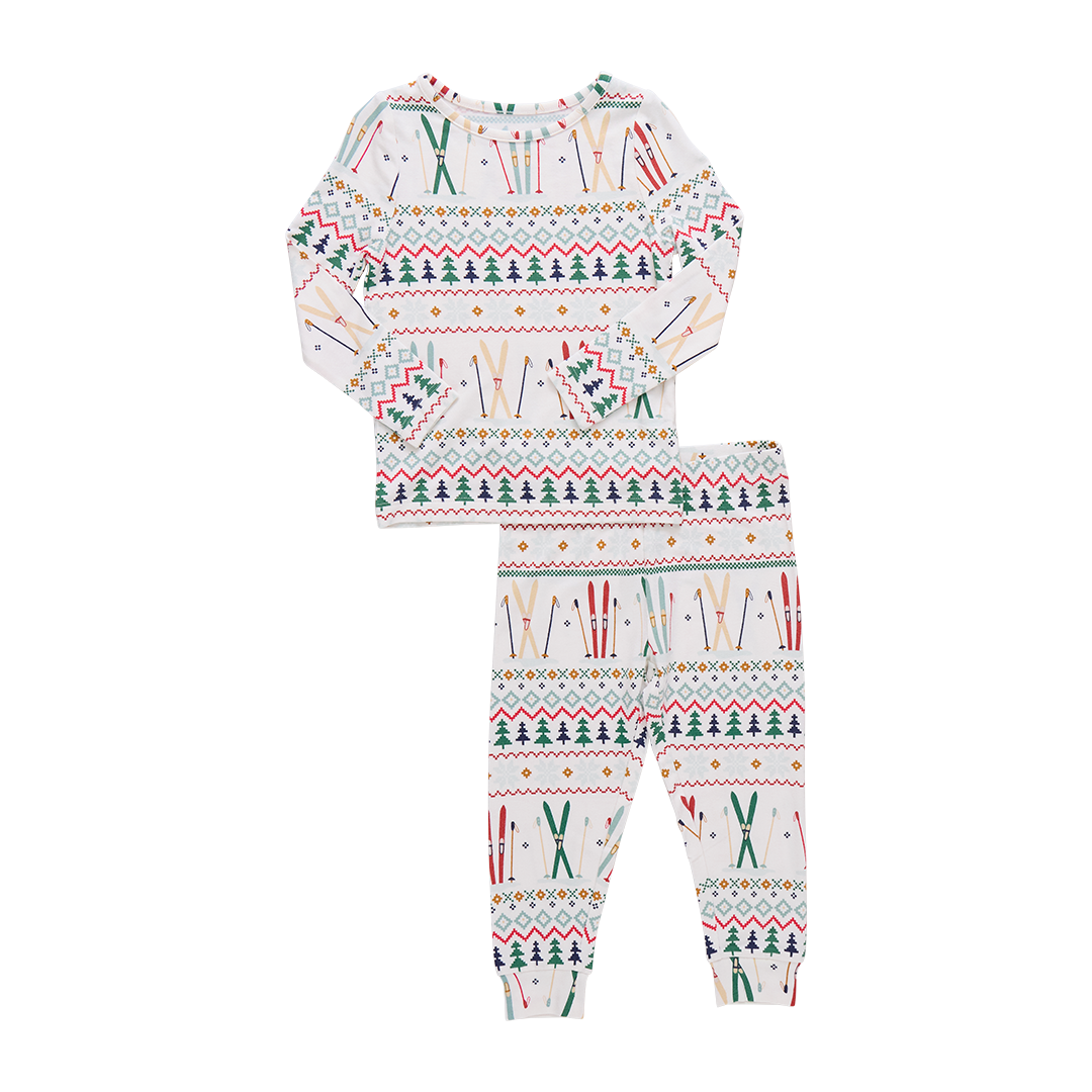 Pink Chicken Kids Bamboo PJ Set - Ski Fair Isle