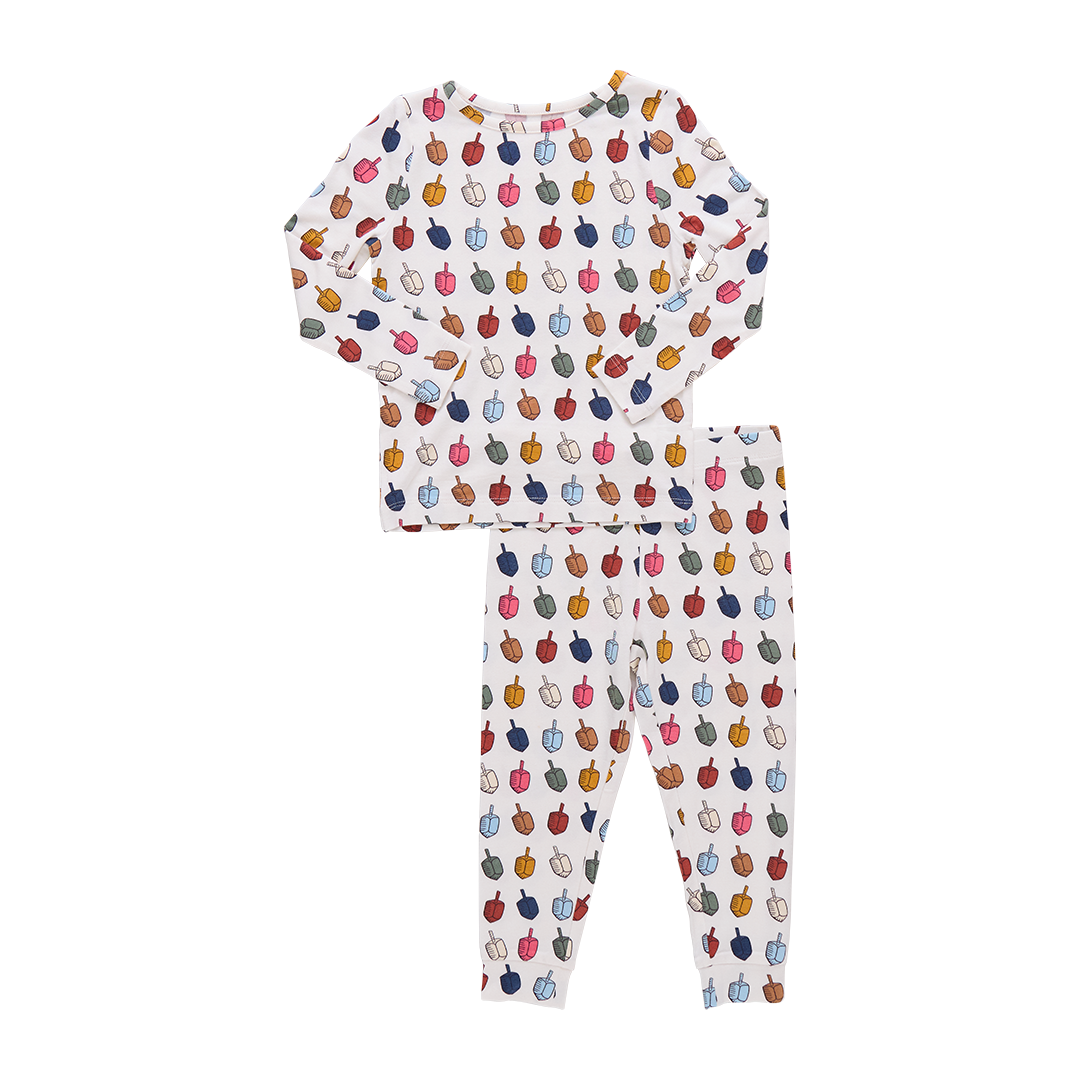Pink Chicken Kids Bamboo PJ Set - Multi Dreidels