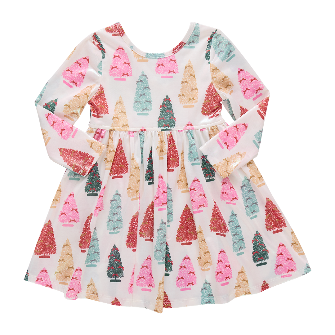 Pink Chicken Girls Lame Steph Dress - Bottle Brush Trees