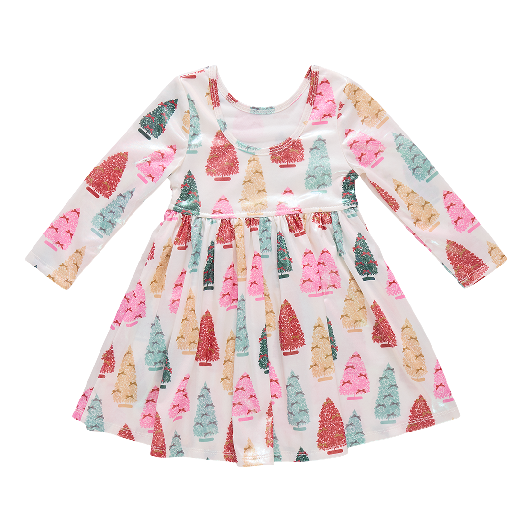 Pink Chicken Girls Lame Steph Dress - Bottle Brush Trees