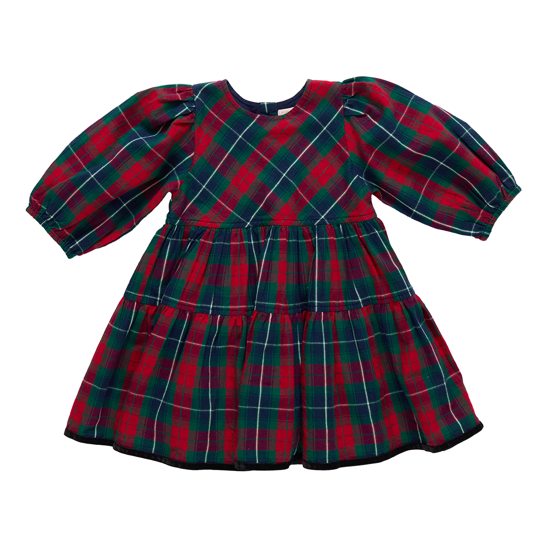Pink Chicken Girls Maribelle Dress - Red Tartan