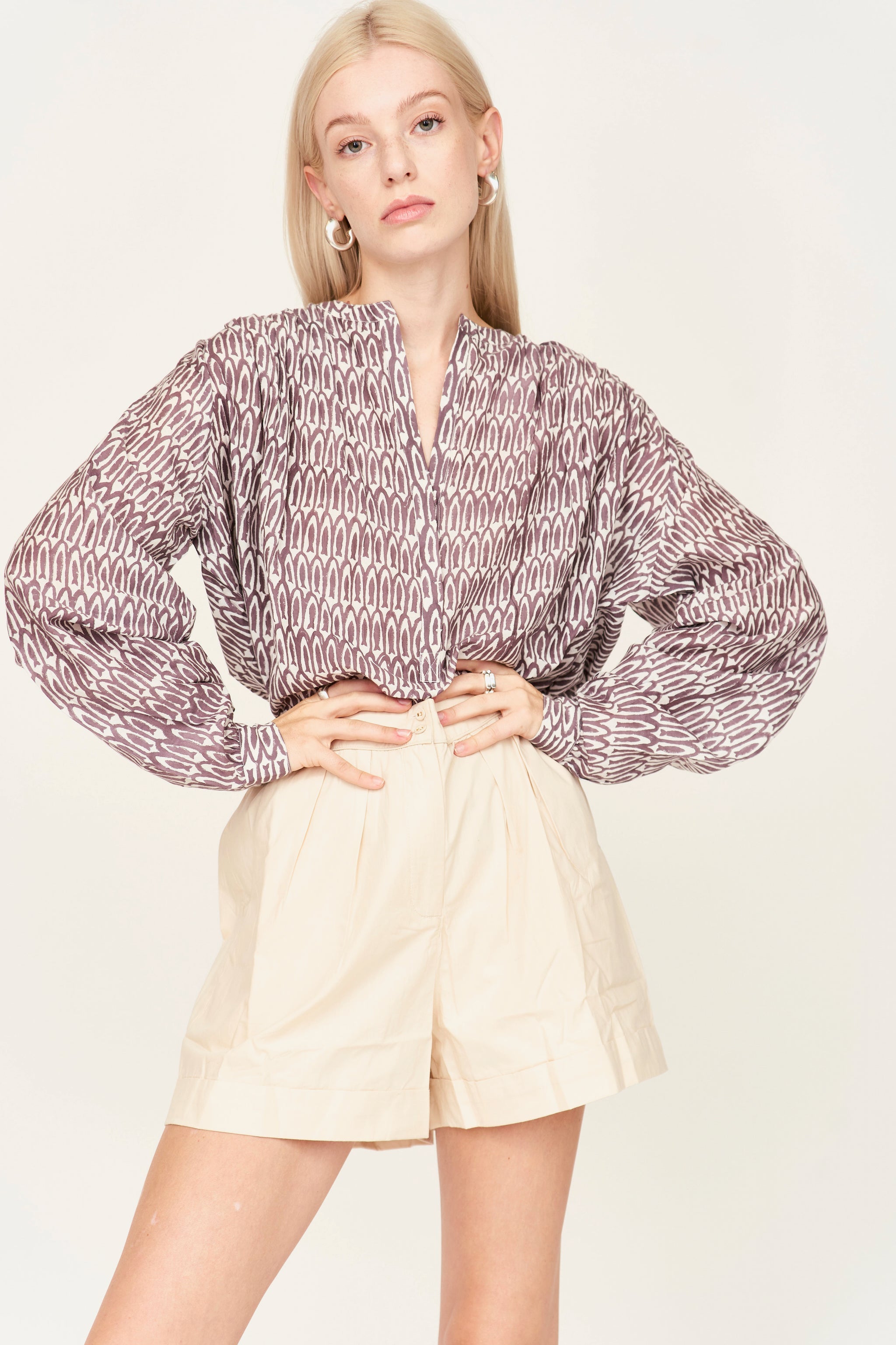 MIRTH Florence Blouse - Grappa Minnow