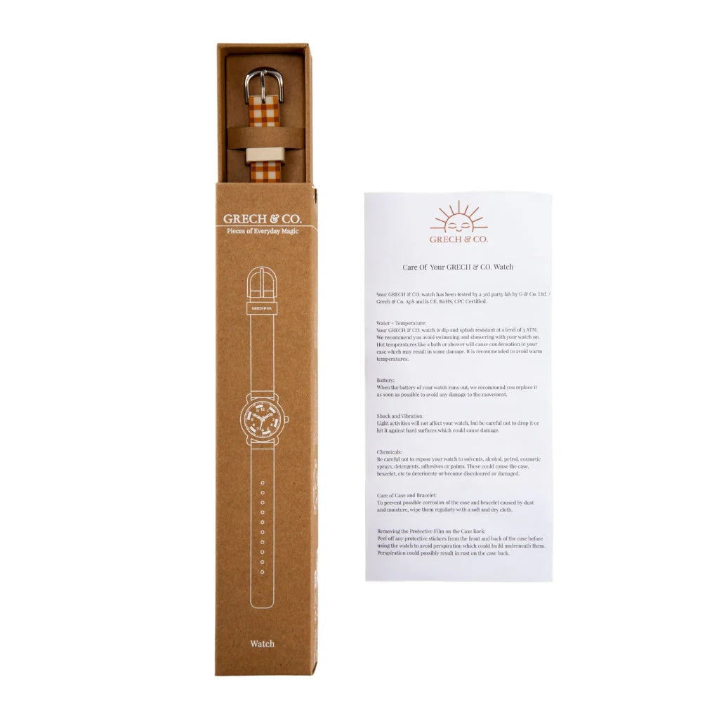 Grech & Co. Classic Watch - Silicon + Stainless Steel - Sunset Meadow