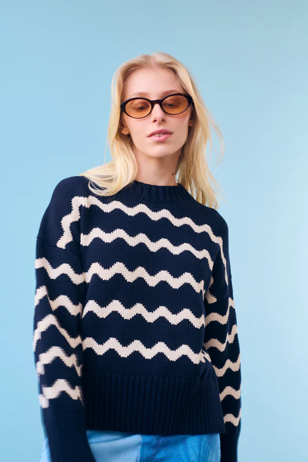GiGi Knitwear Isla Wavy Stripe Sweater