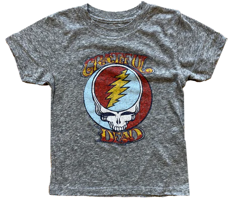 Rowdy Sprout Grateful Dead Classic Stealie Tee - Tri Blend Grey
