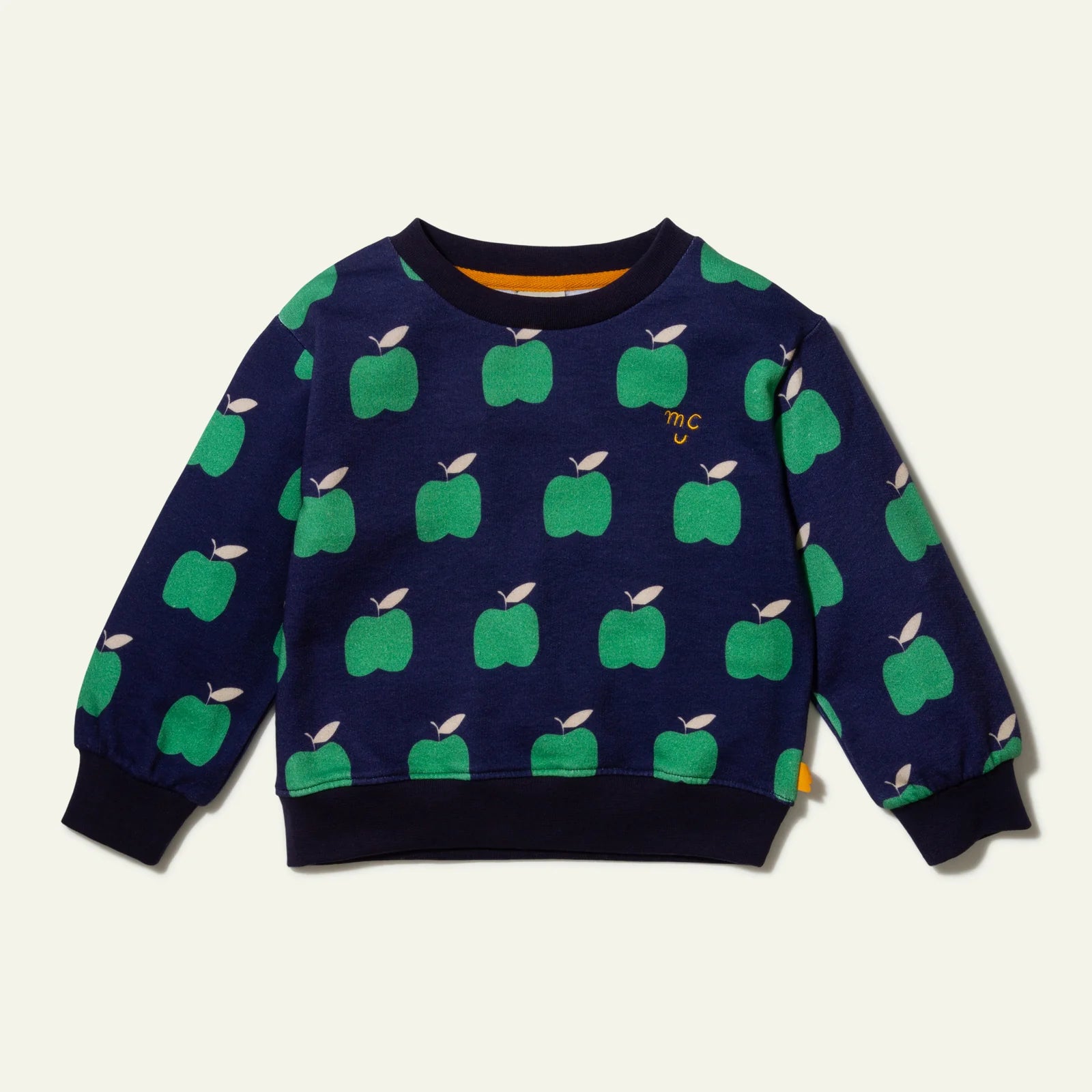 Mon Coeur Recycled Cotton Green Apple Kid Sweatshirt