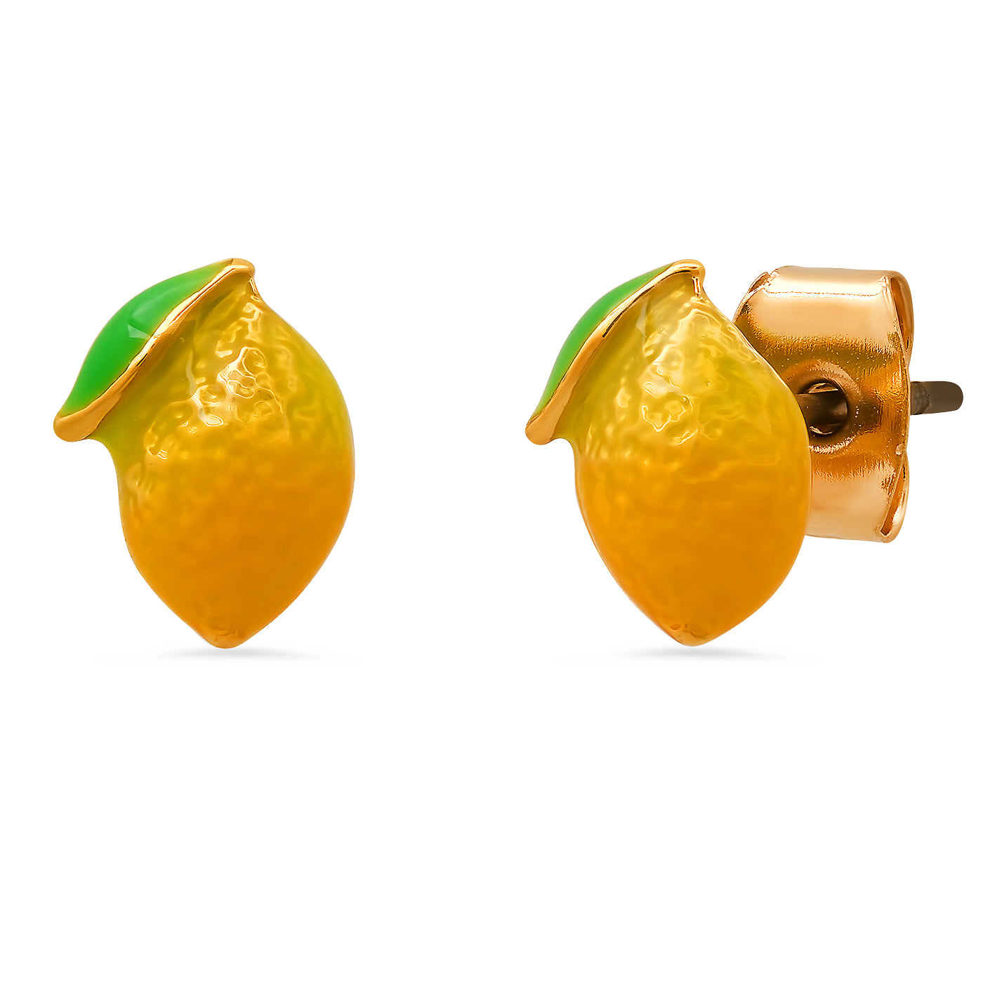 Lemon Enamel Studs