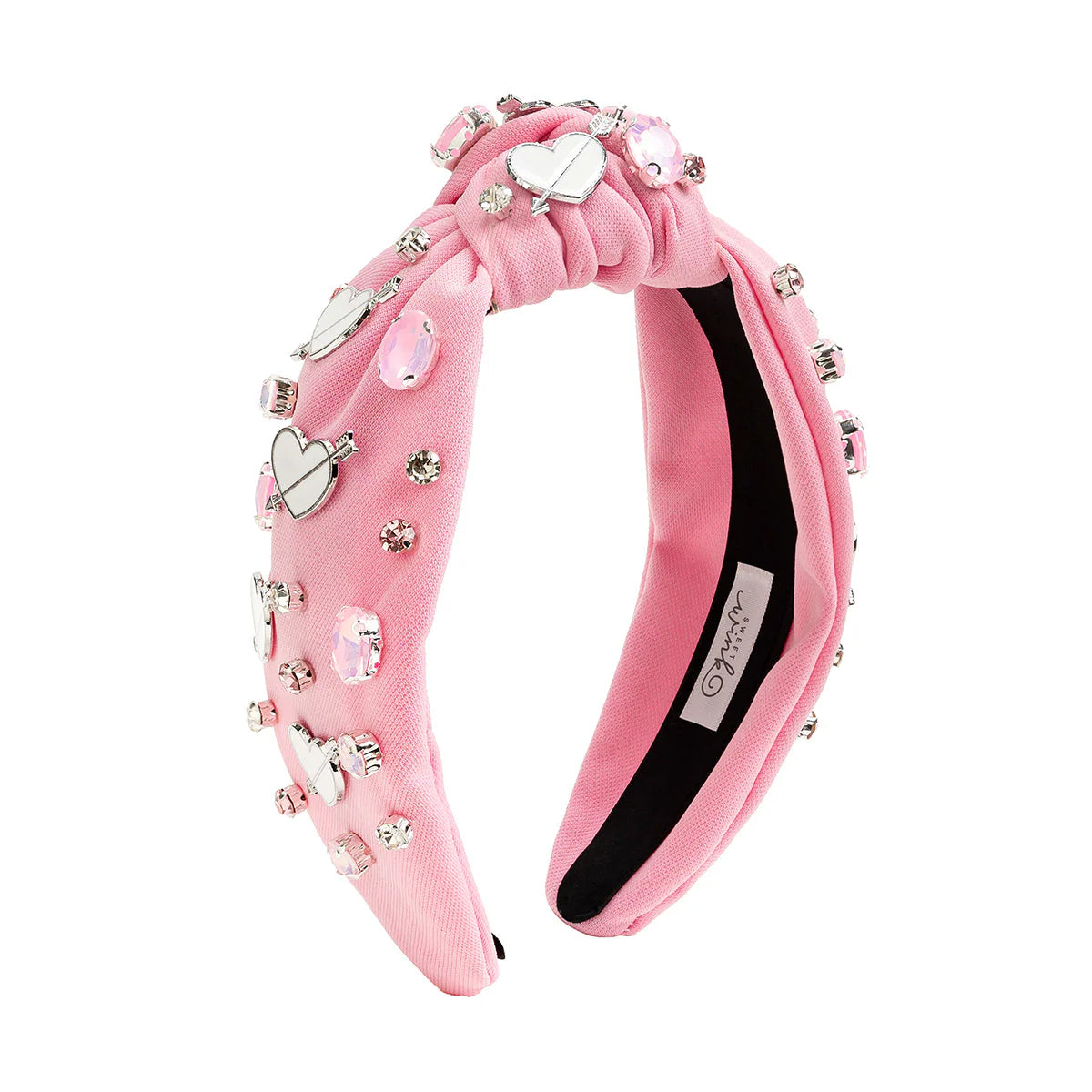Pink Sparkle Hearts Headband