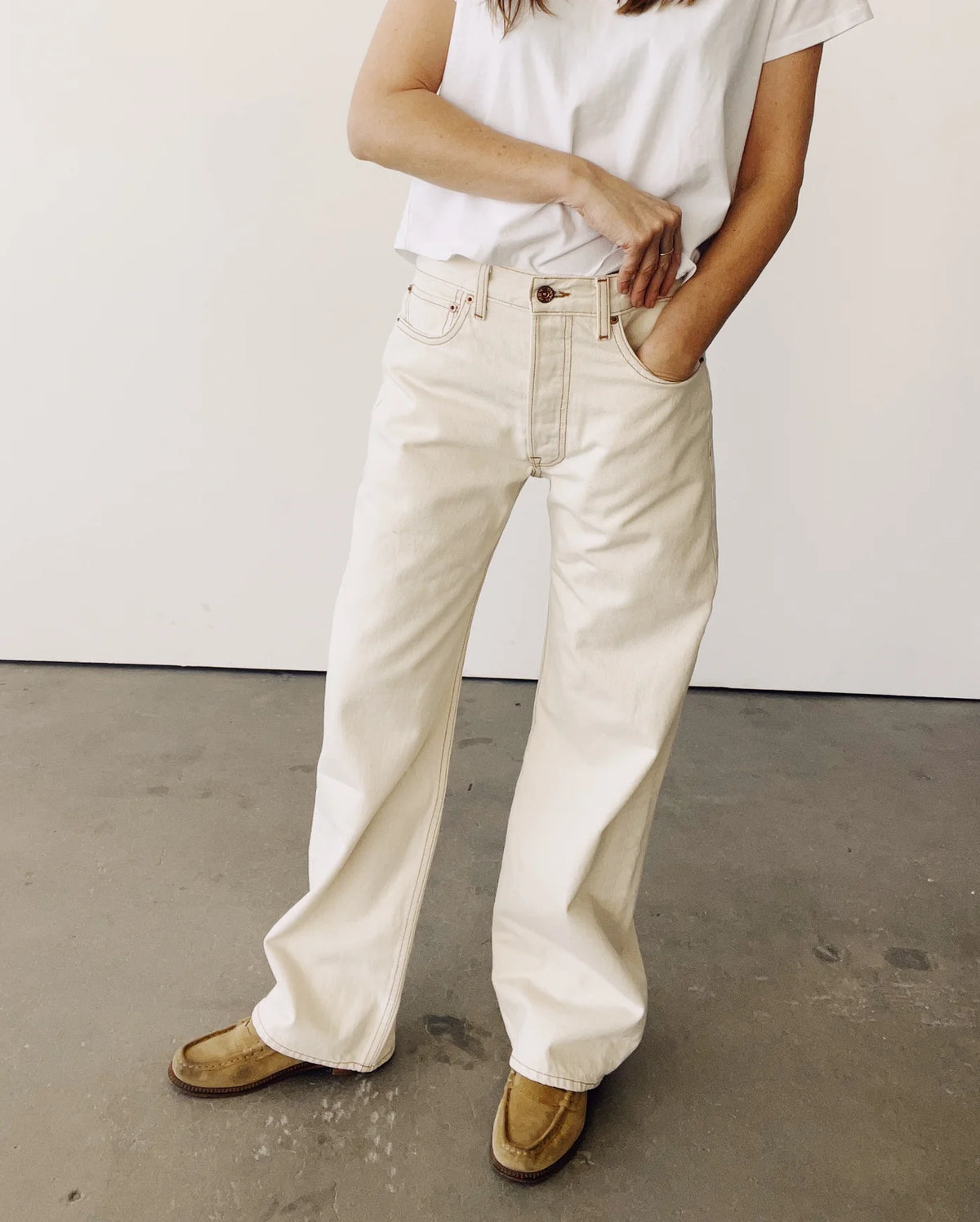 Hey Gang The Wide Slouch - Ecru