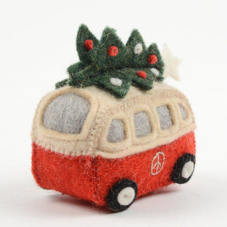 Christmas Tree Hippie Bus Ornament