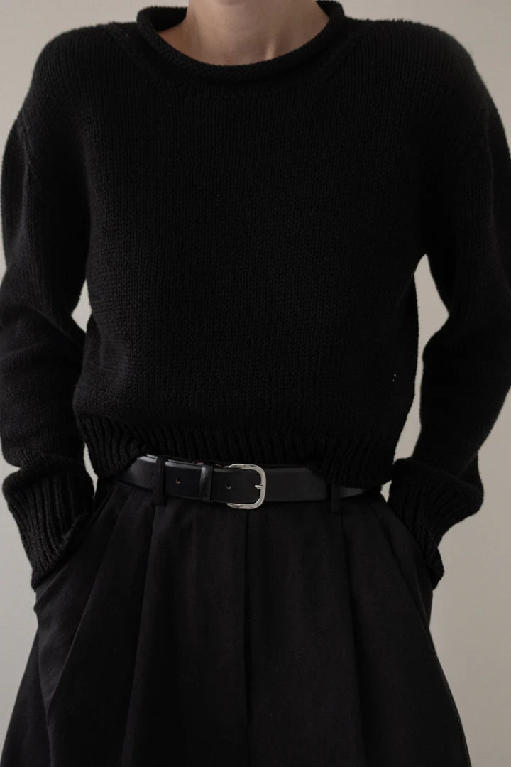 Laude the Label Mare Rolled Neck Sweater - Black