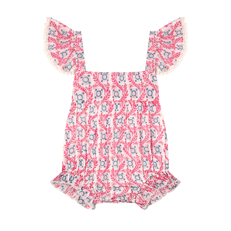 Mer St. Barth Chloe Baby Romper - Jaipur Bloom