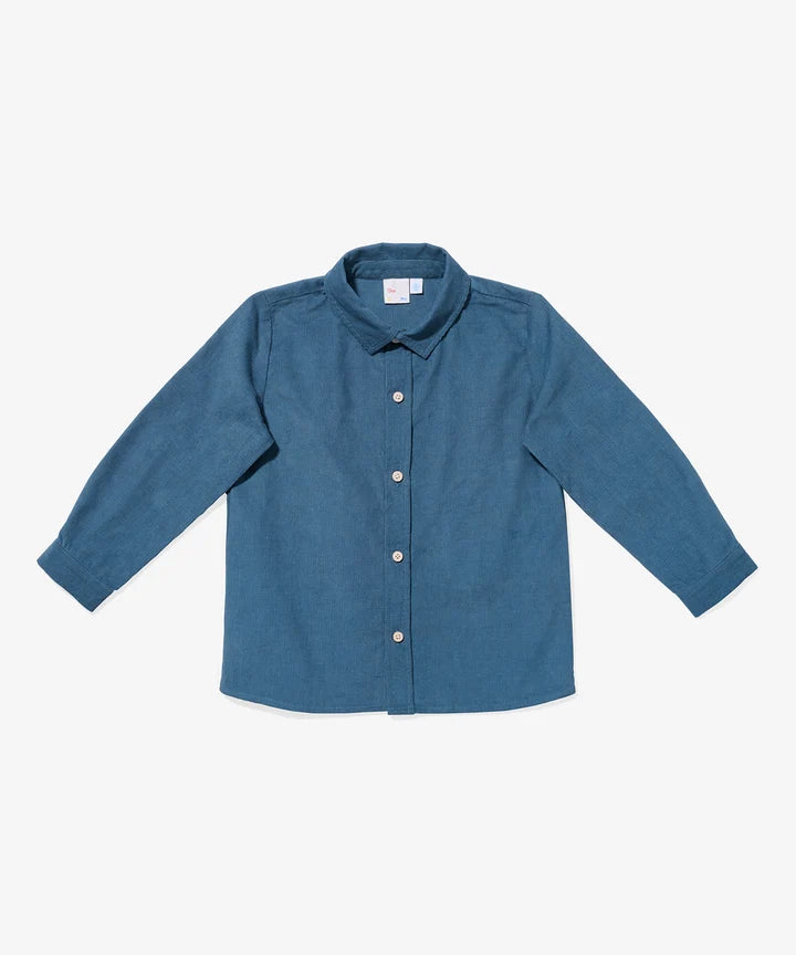 Oso & Me Jeffie Shirt - Petrol Mini Corduroy