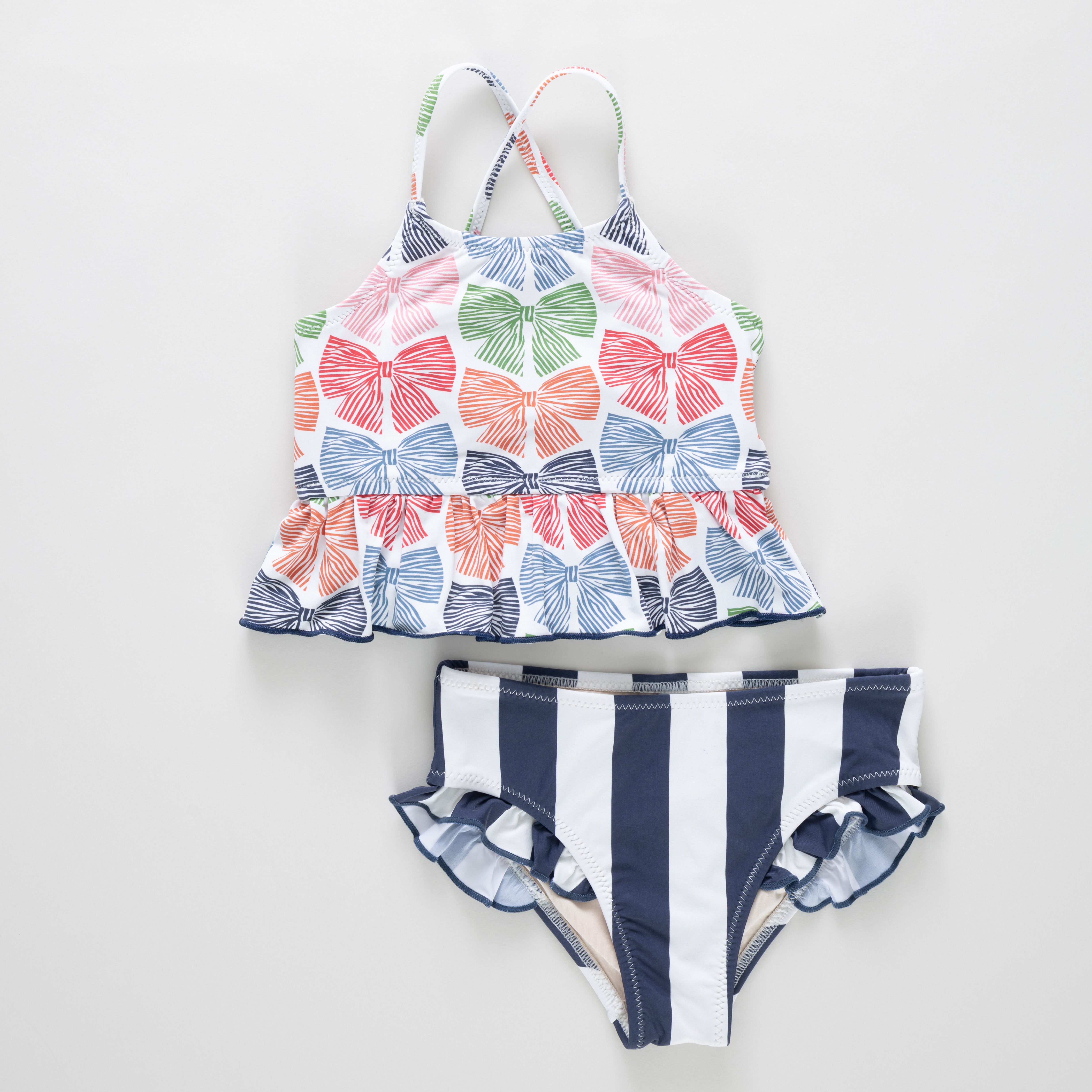Pink Chicken Girls Joy Tankini - Multi Bows