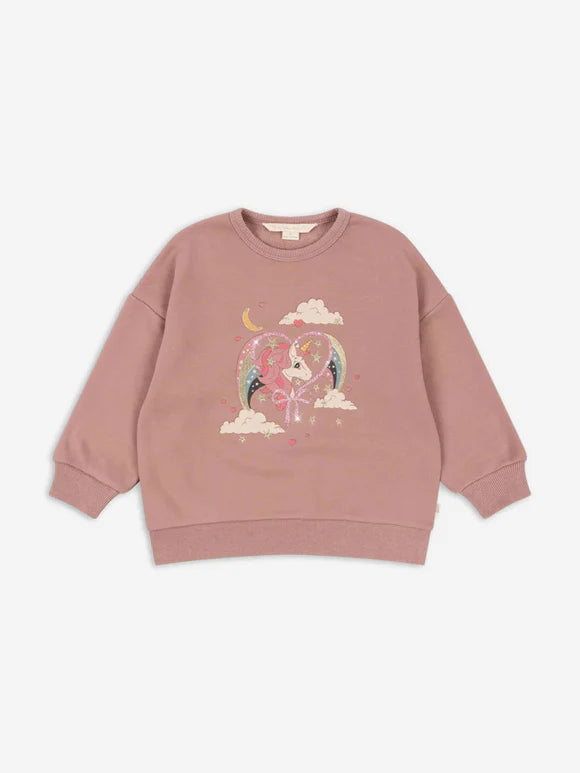 Konges Slojd Sweatshirt - Lou Glitter - Unicorn