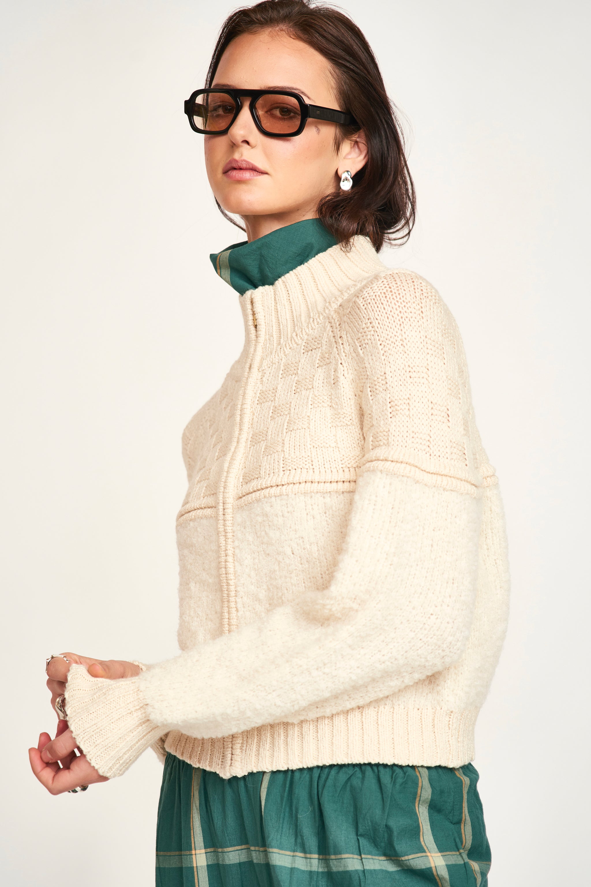 MIRTH Klosters Zip Sweater - Alabaster