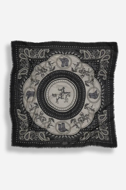 Maison Lecomte Flament Rodeo Black WC Scarf